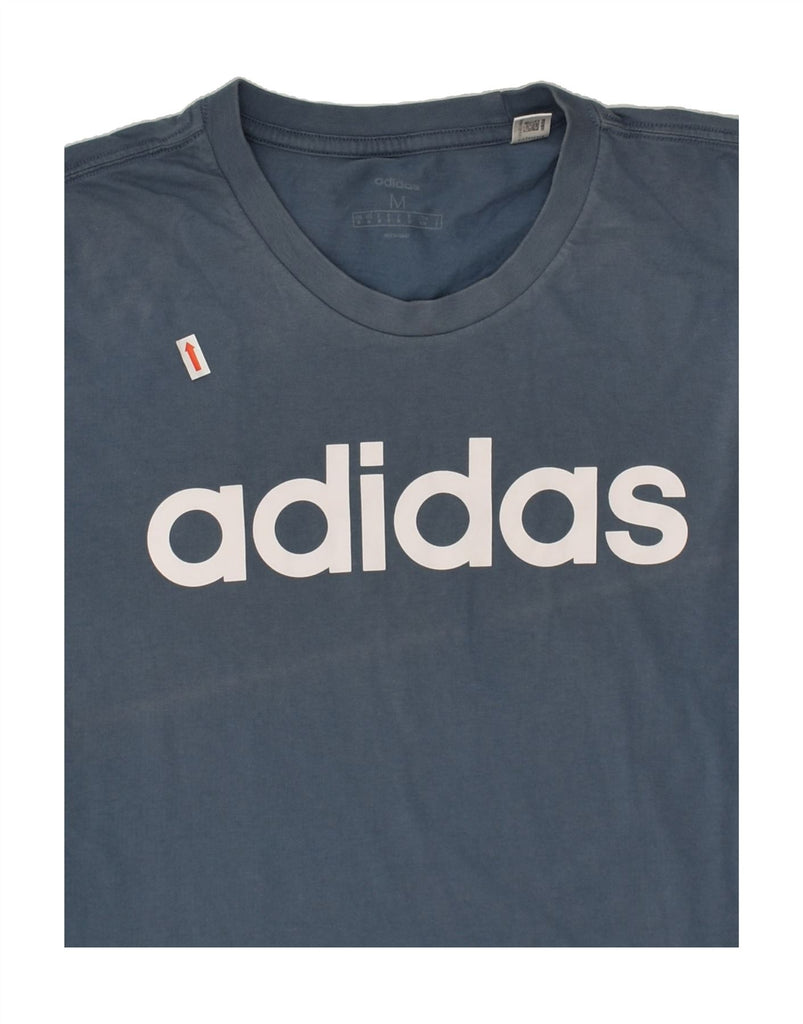 ADIDAS Mens Graphic T-Shirt Top Medium Blue Cotton | Vintage Adidas | Thrift | Second-Hand Adidas | Used Clothing | Messina Hembry 