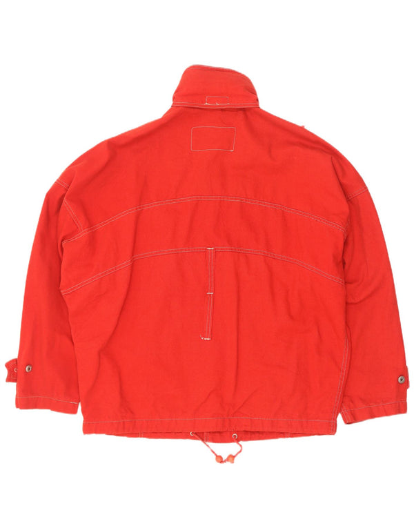Vintage Mens Yachting Hooded Loose Fit Utility Jacket UK 38 Medium Red