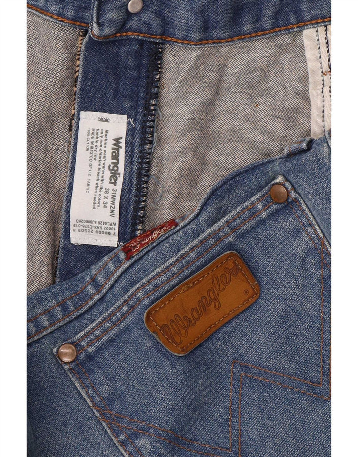 Wrangler Mens Straight Jeans W38 L30 Blue Cotton