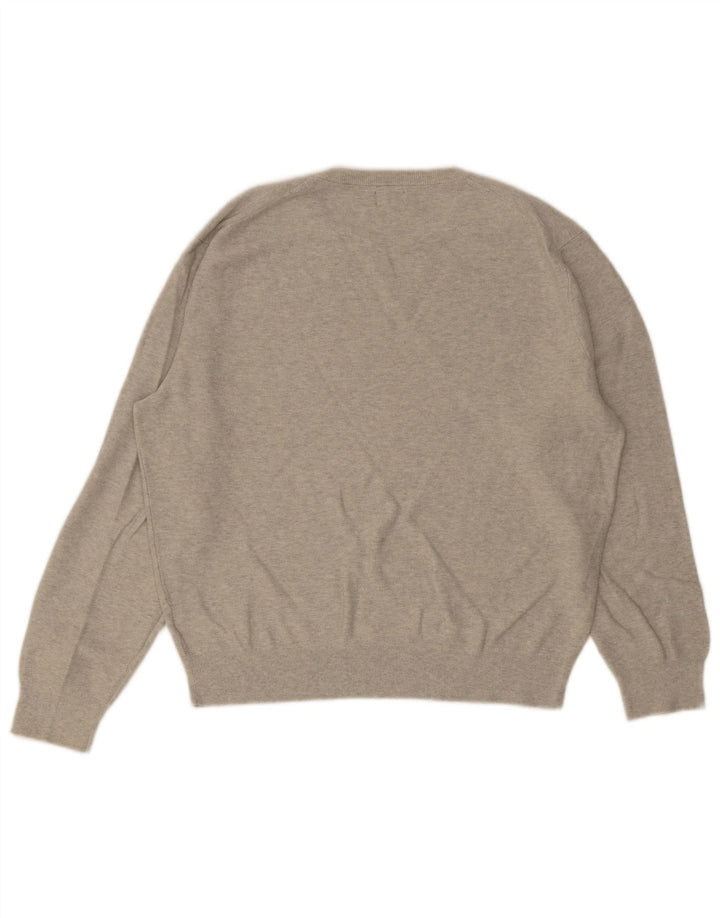 J. Crew Mens Crew Neck Jumper Sweater Medium Grey Cotton