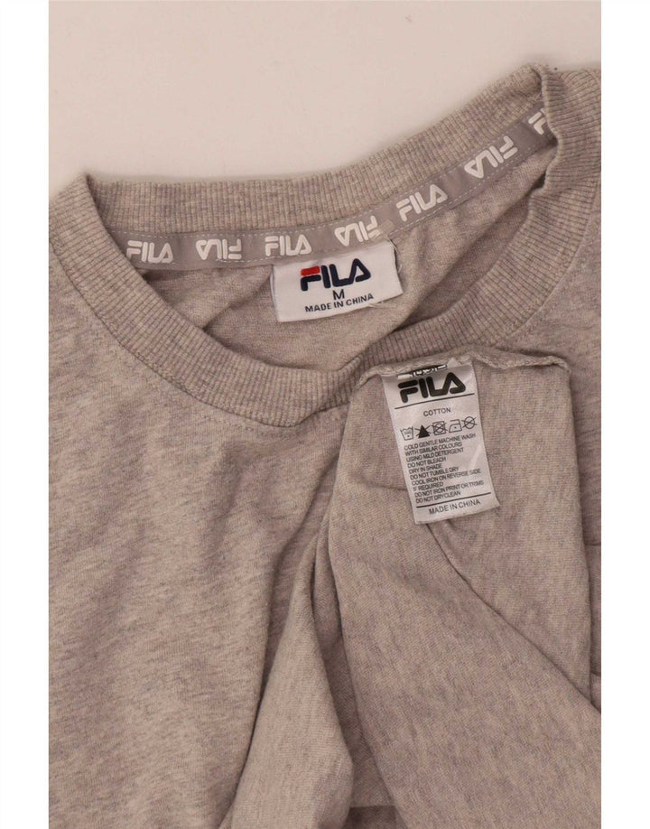 Fila Mens T-Shirt Top Medium Grey Flecked Cotton