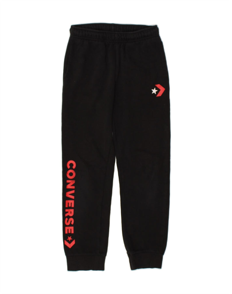 CONVERSE Boys Graphic Tracksuit Trousers Joggers 12-13 Years Large Black | Vintage Converse | Thrift | Second-Hand Converse | Used Clothing | Messina Hembry 