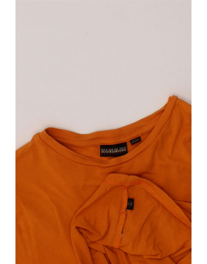 NAPAPIJRI Boys T-Shirt Top 13-14 Years Orange Vintage Napapijri and Second-Hand Napapijri from Messina Hembry 