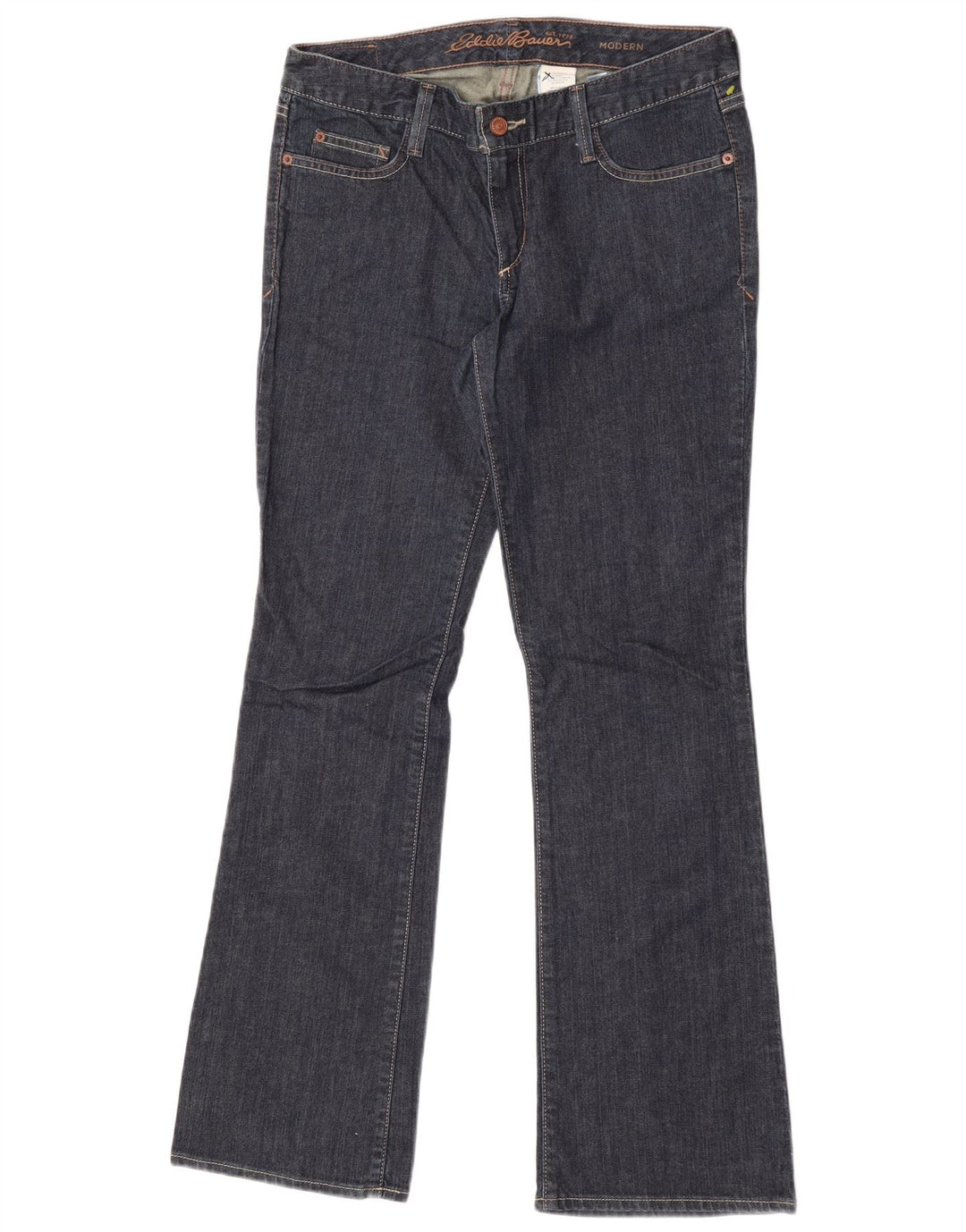 Eddie Bauer Womens Modern Bootcut Jeans US 6 Medium W32 L31 Navy Blue