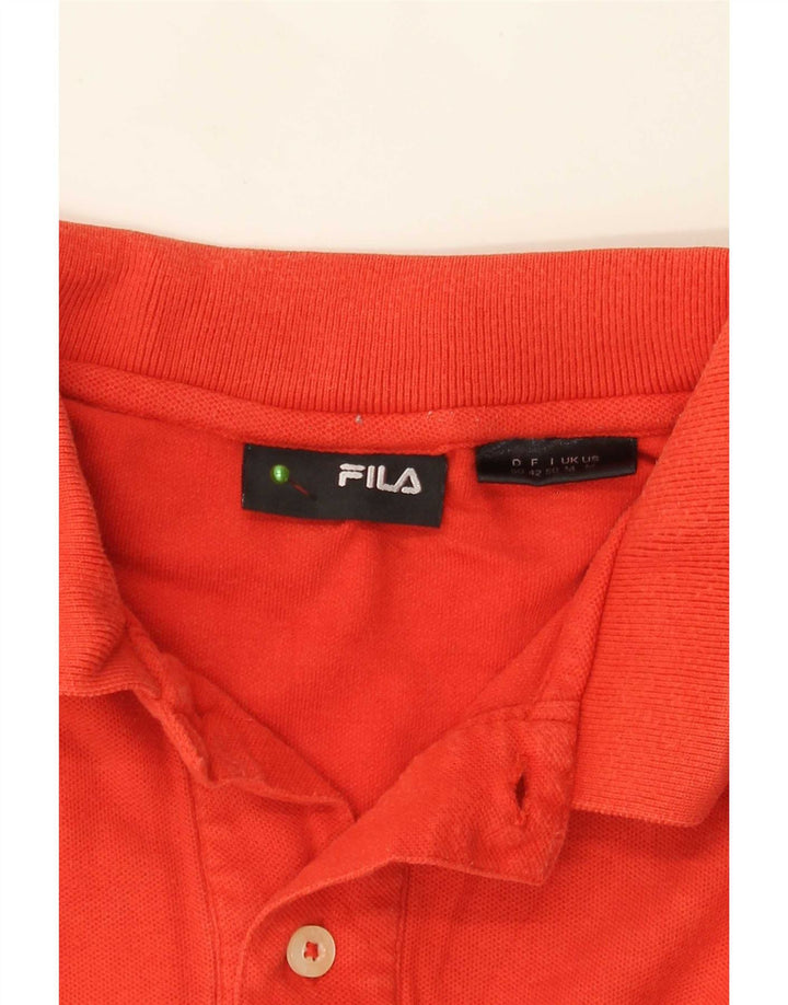 Fila Mens Polo Shirt Medium Red