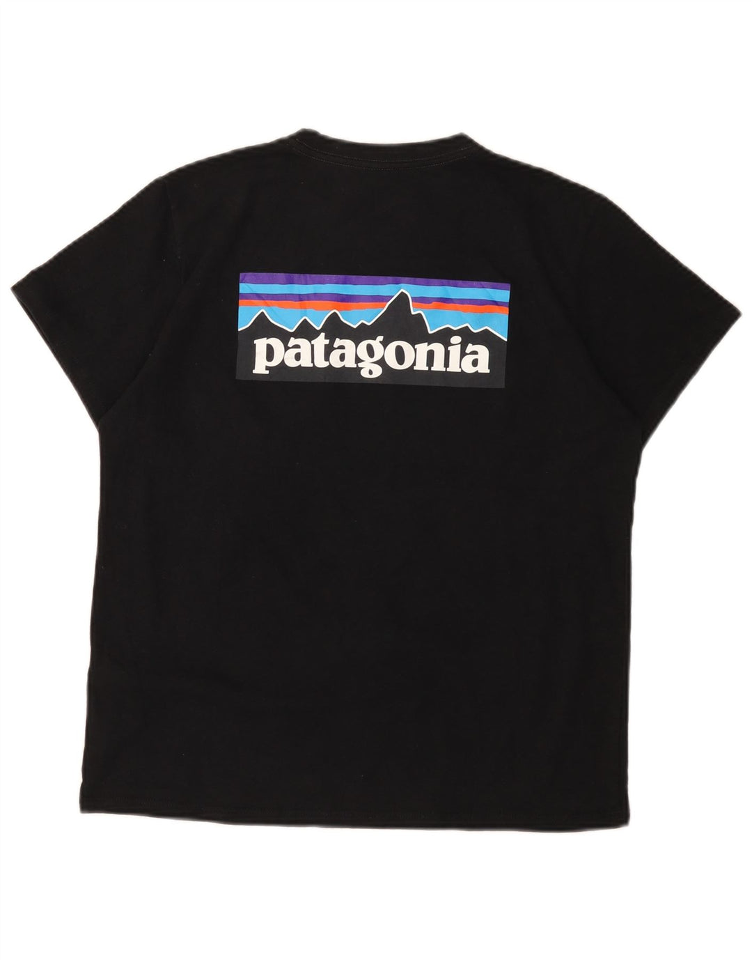 Patagonia Womens Graphic T-Shirt Top UK 16 Large Black Polyester