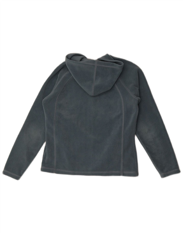 Asics Womens Hooded Fleece Jacket UK 12 Medium Blue