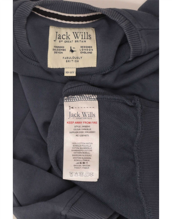 Jack Wills Boys Graphic Regular Fit Sweatshirt Jumper 10-11 Years Blue