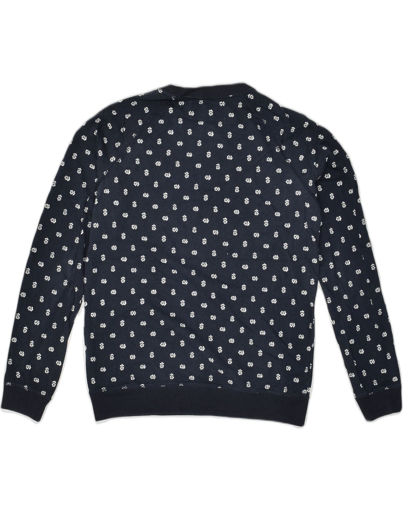 JACK WILLS Womens Sweatshirt Jumper UK 10 Small Navy Blue Floral Cotton | Vintage Jack Wills | Thrift | Second-Hand Jack Wills | Used Clothing | Messina Hembry 