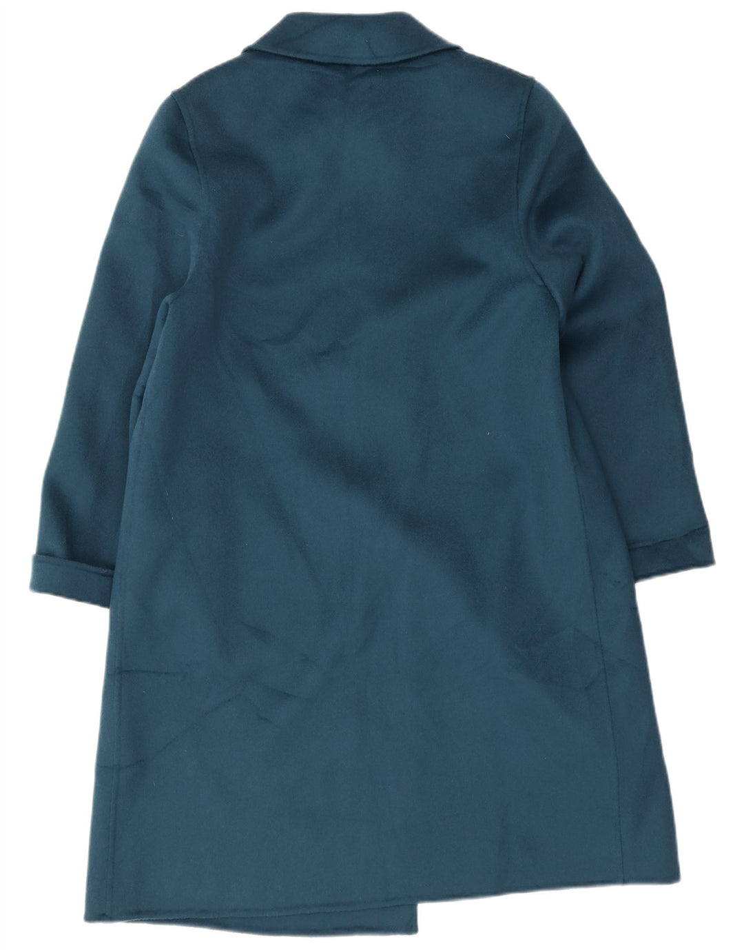 Vintage Womens Overcoat IT 46 Large Navy Blue Wool