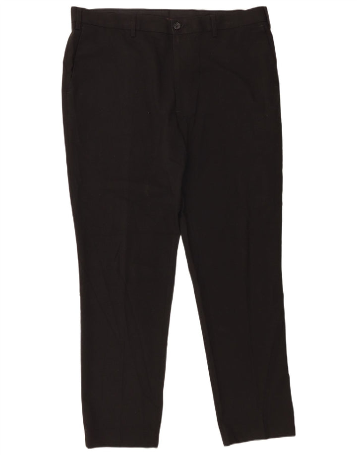 Marks & Spencer Mens Slim Chino Trousers W38 L31 Black Polyester