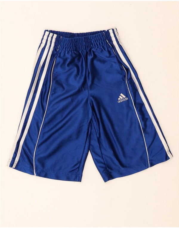 Adidas Boys Sport Shorts 7-8 Years XS  Blue Polyester