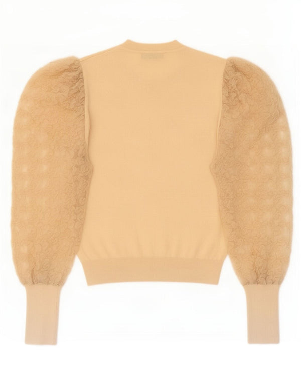 Zara Womens Blouse Top UK 12 Medium Beige