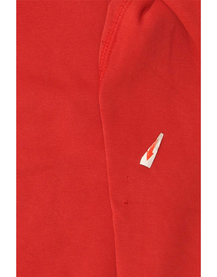 Nike Mens Hoodie Jumper UK 39/41 Medium Red Cotton