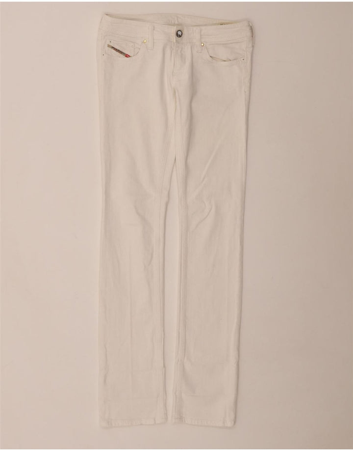 DIESEL Womens Lowky Slim Jeans W28 L34 White Cotton