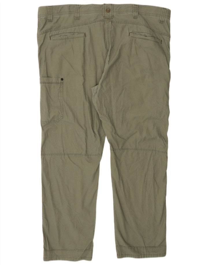 WRANGLER Mens Straight Cargo Trousers W44 L30 Green Cotton