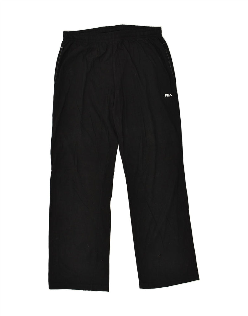 FILA Mens Tracksuit Trousers XL Black Cotton | Vintage Fila | Thrift | Second-Hand Fila | Used Clothing | Messina Hembry 