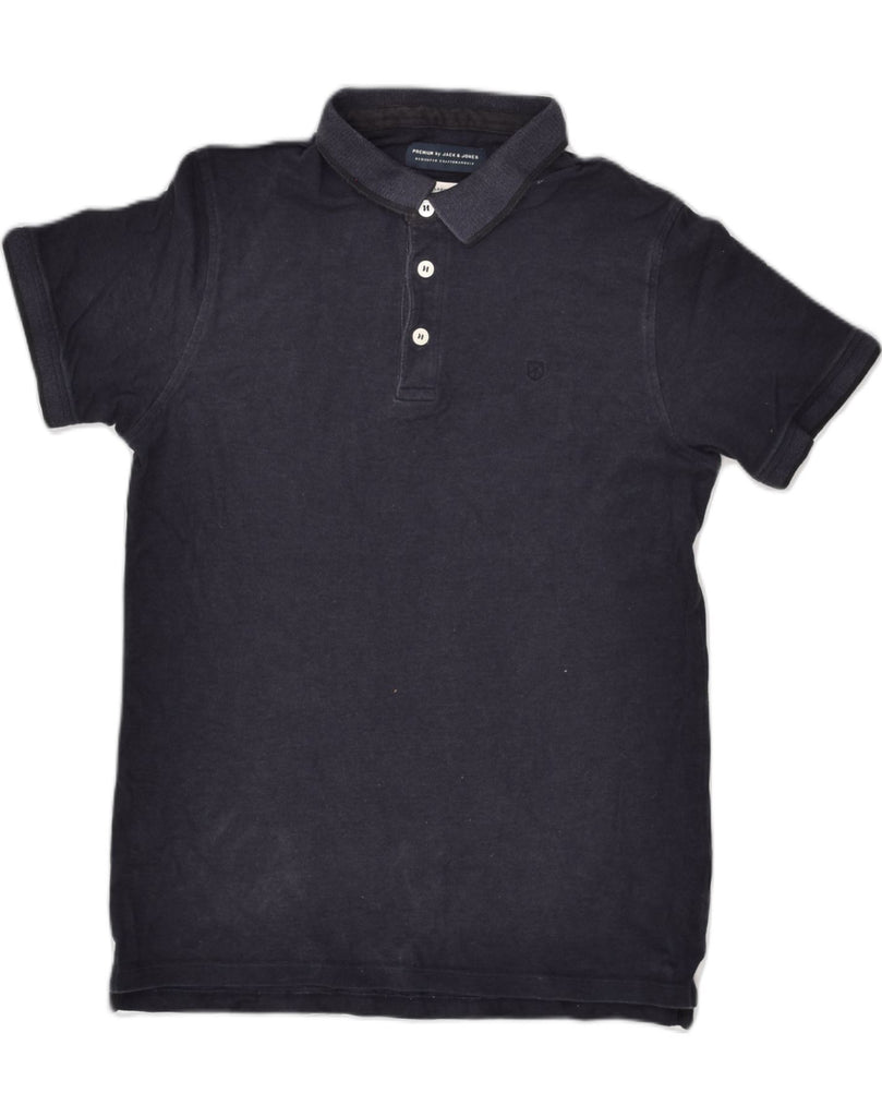 JACK & JONES Mens Polo Shirt Large Navy Blue Cotton | Vintage Jack & Jones | Thrift | Second-Hand Jack & Jones | Used Clothing | Messina Hembry 