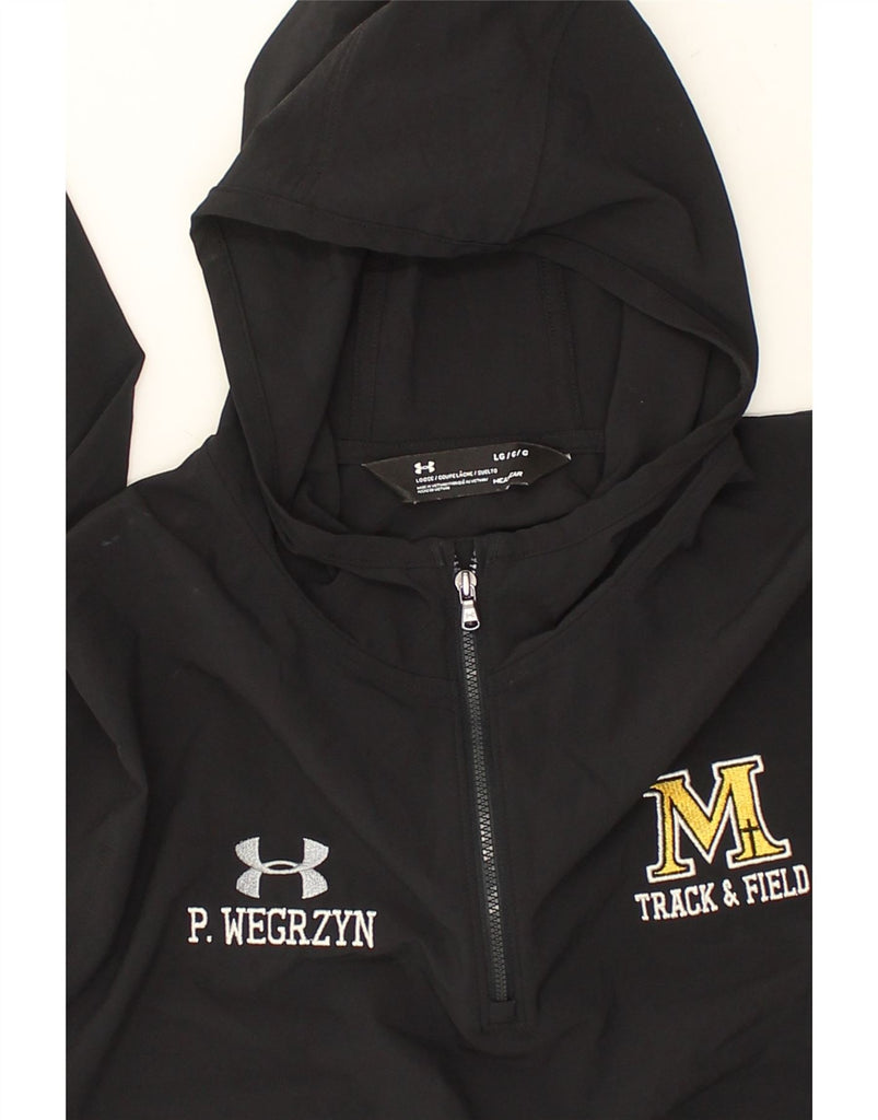 UNDER ARMOUR Mens Pullover Hooded Tracksuit Top Jacket Large Black | Vintage Under Armour | Thrift | Second-Hand Under Armour | Used Clothing | Messina Hembry 