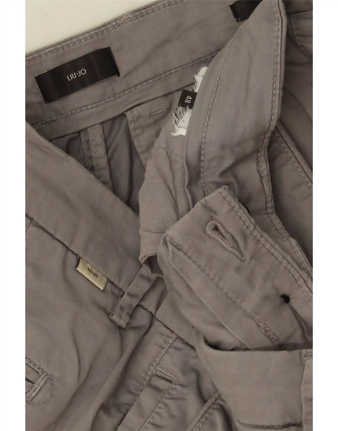 Liu Jo Mens Slim Fit Chino Trousers IT 48 Medium W30 L31 Grey