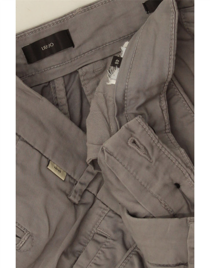 Liu Jo Mens Slim Fit Chino Trousers IT 48 Medium W30 L31 Grey