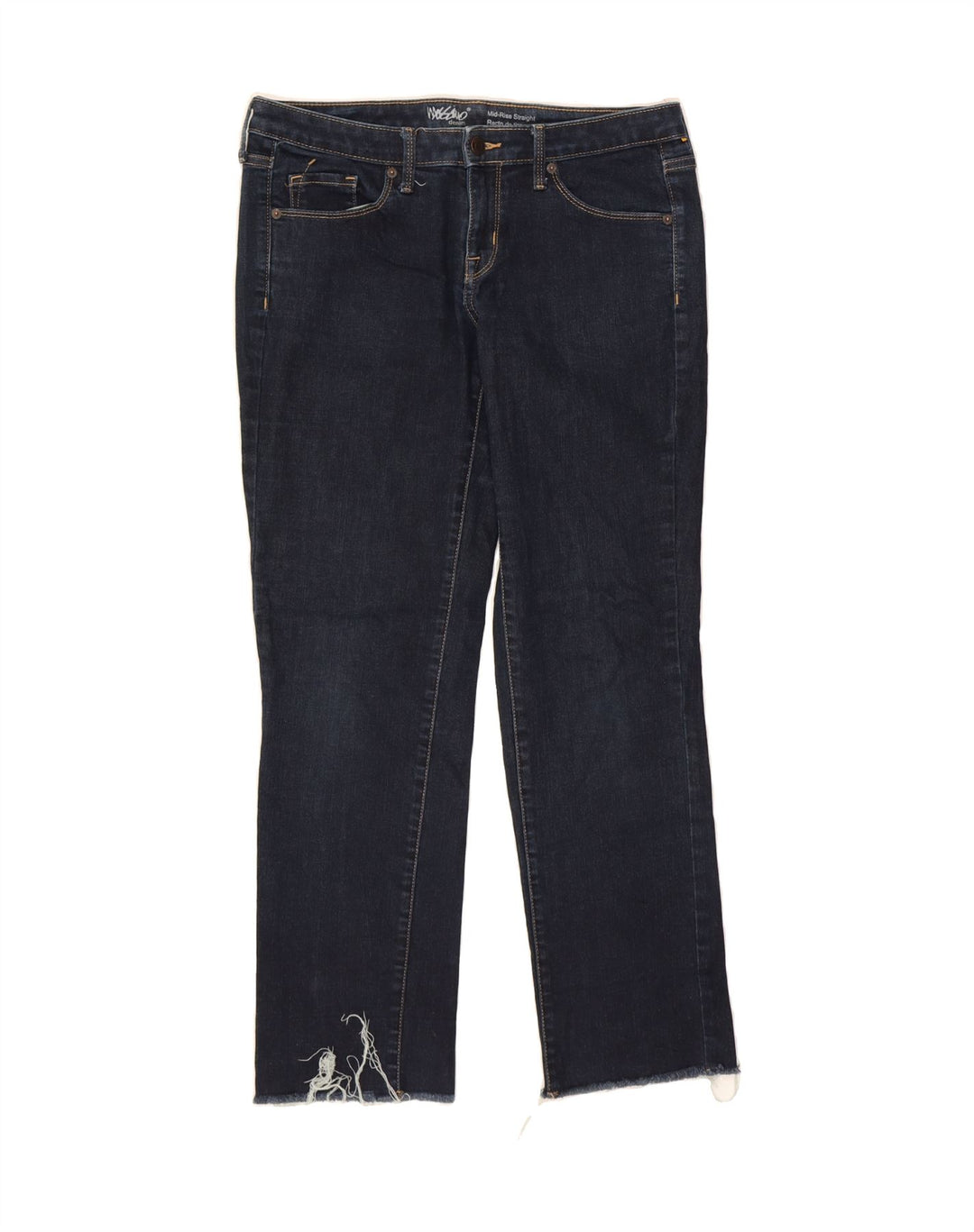 MOSSIMO Womens Mid Rise Straight Jeans US 6 Medium W28 L29 Black Cotton Vintage Mossimo and Second-Hand Mossimo from Messina Hembry 