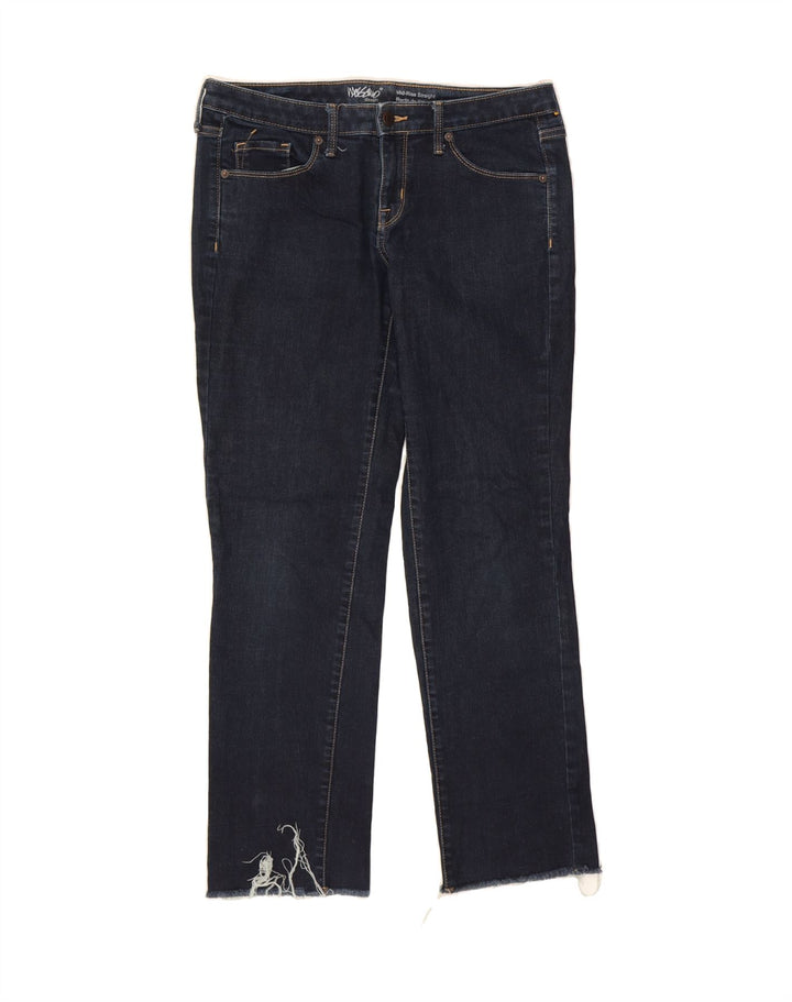 MOSSIMO Womens Mid Rise Straight Jeans US 6 Medium W28 L29 Black Cotton Vintage Mossimo and Second-Hand Mossimo from Messina Hembry 