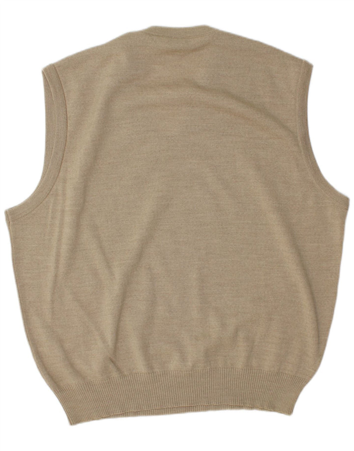 Marz Mens Vest Tank Top EU 56 XL Beige New Wool