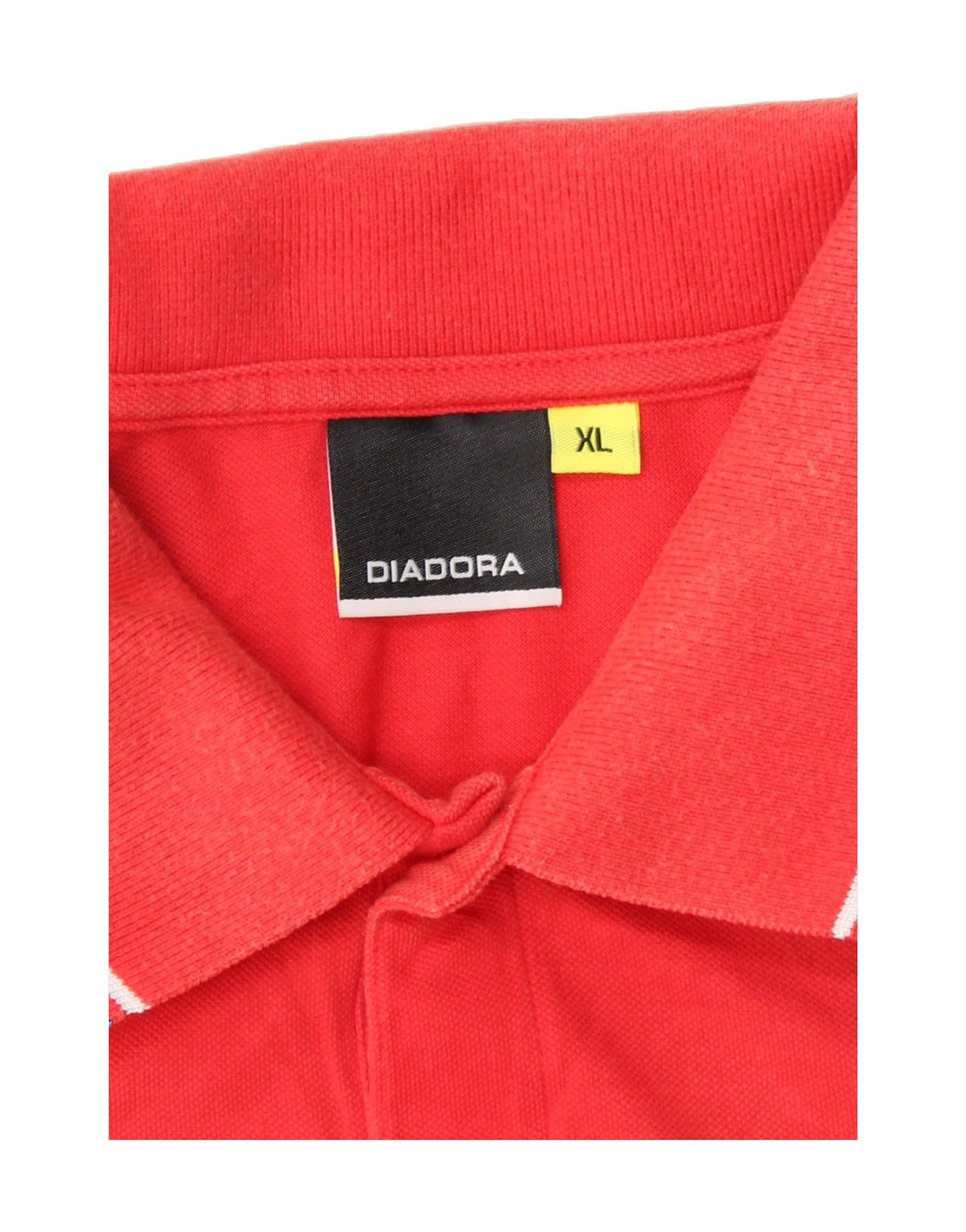 DIADORA Mens Polo Shirt XL Red Cotton Vintage Diadora and Second-Hand Diadora from Messina Hembry 