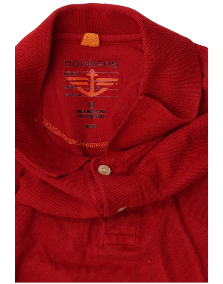Dockers Mens Polo Shirt Medium Red Cotton