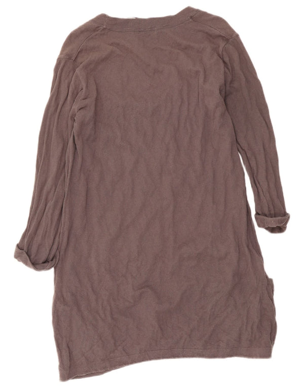 Cos Womens 3/4 Sleeve Oversized Jumper Dress UK 10 Small Grey Cotton