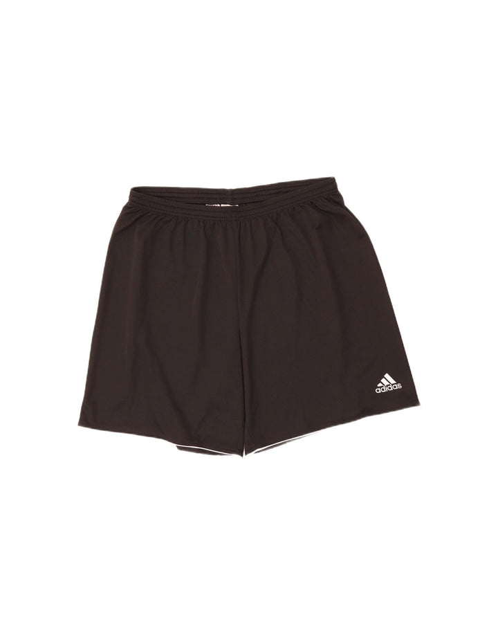 ADIDAS Boys Climalite Sport Shorts 13-14 Years 2XL Black Polyester