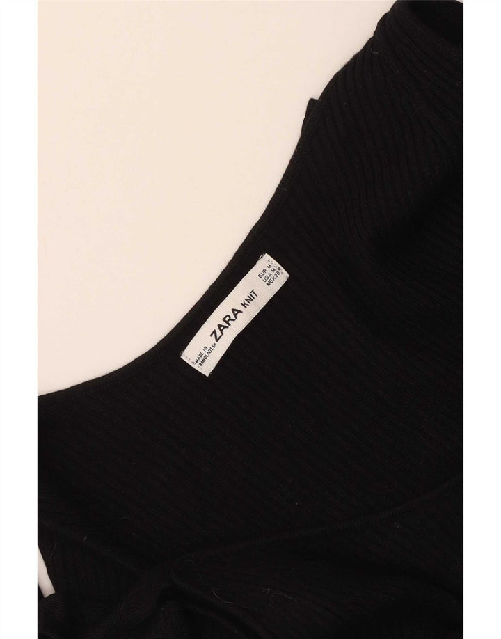 Zara Womens Cami Top UK 12 Medium Black