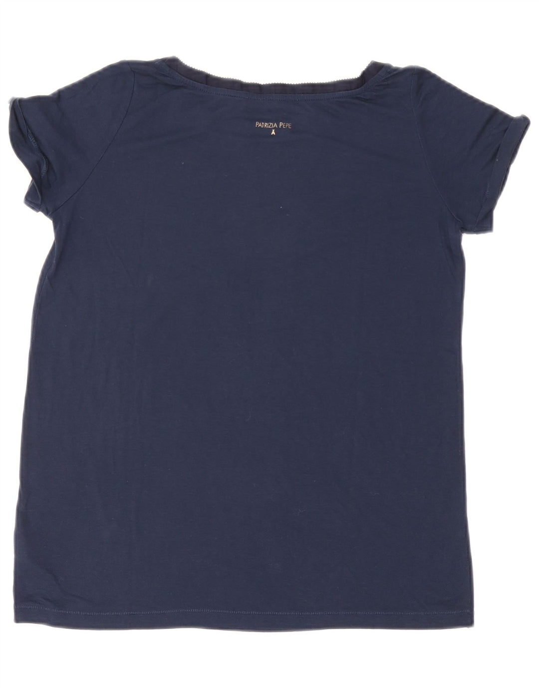 PATRIZIA PEPE Womens Oversized T-Shirt Top US 0 XS Navy Blue Viscose