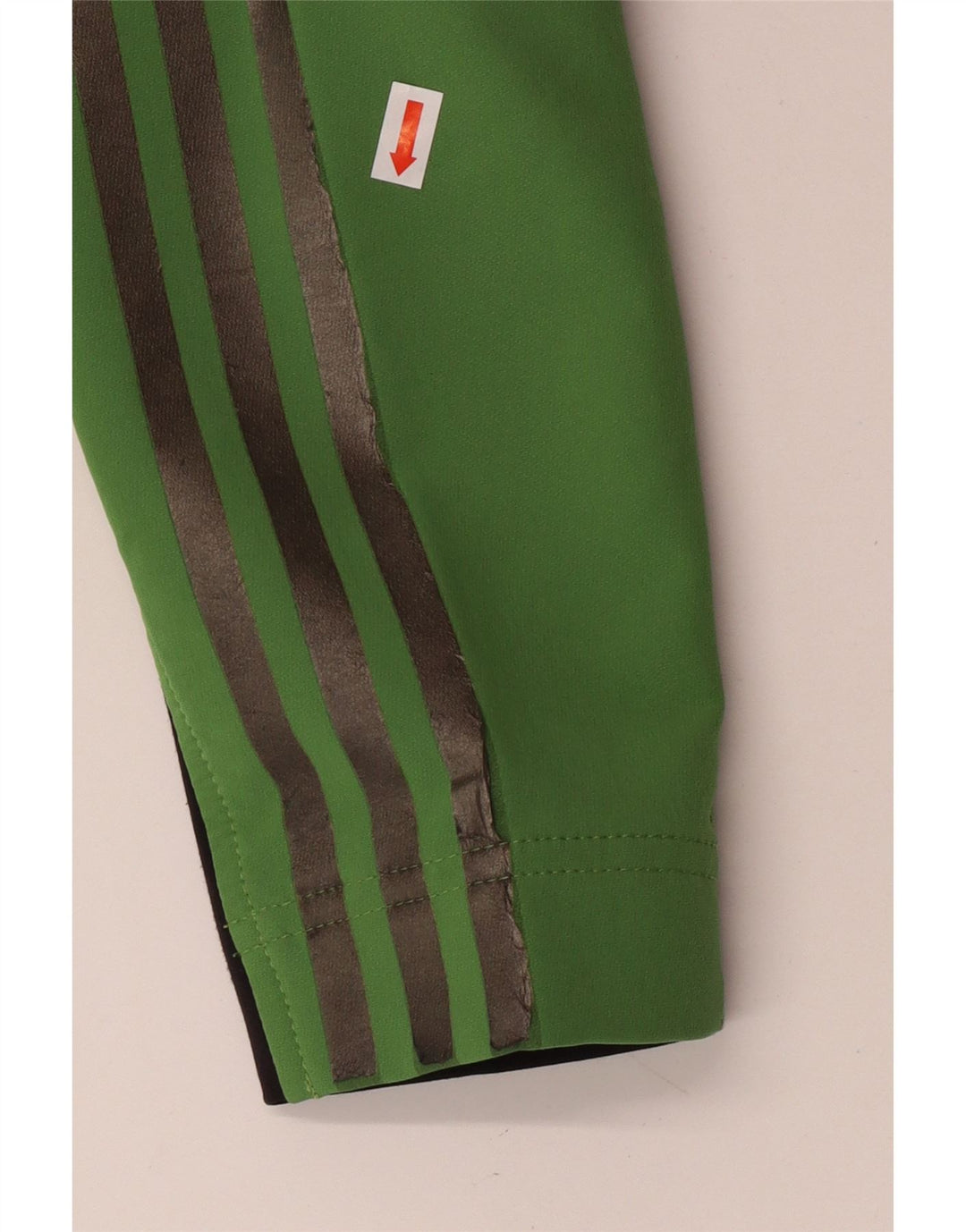 Adidas Womens Climalite Tracksuit Top Jacket UK 14 Medium Green Polyester