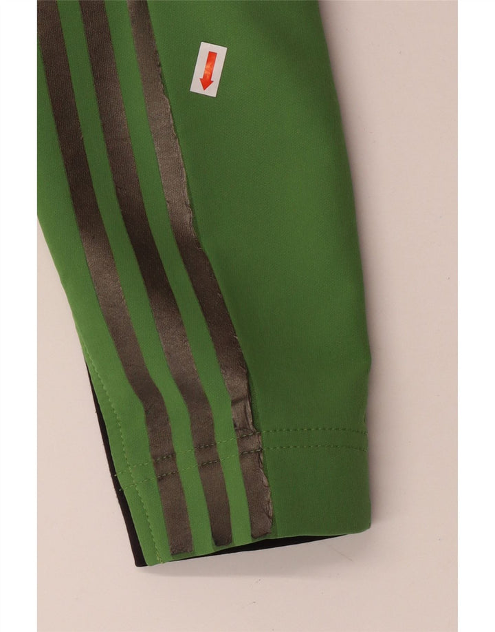 Adidas Womens Climalite Tracksuit Top Jacket UK 14 Medium Green Polyester
