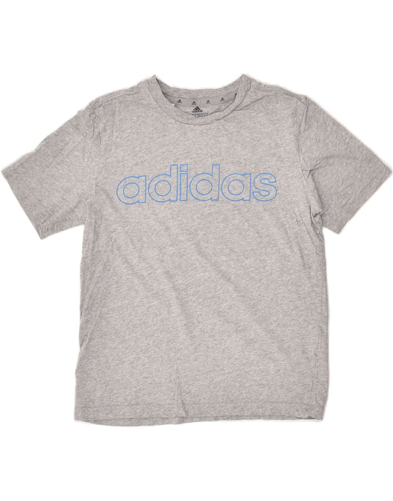 ADIDAS Boys Graphic T-Shirt Top 11-12 Years Grey Cotton | Vintage Adidas | Thrift | Second-Hand Adidas | Used Clothing | Messina Hembry 