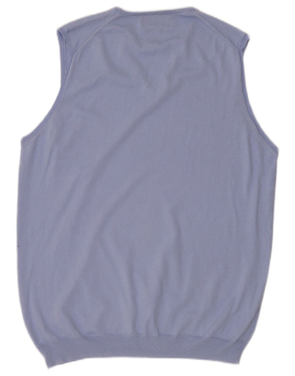 Zara Mens Vest Tank Top XL Blue