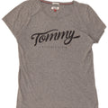 Tommy Hilfiger Womens Graphic T-Shirt Top UK 14 Medium Grey
