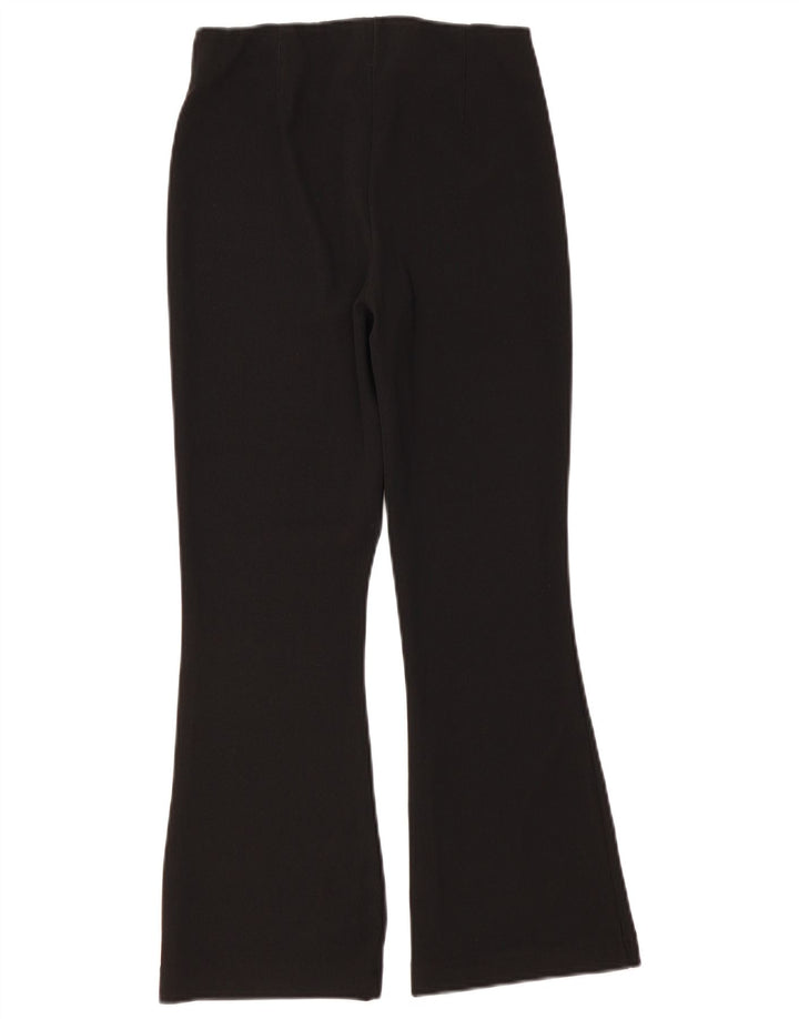 Zara Womens Flare Casual Trousers Large W32 L26 Black Polyester