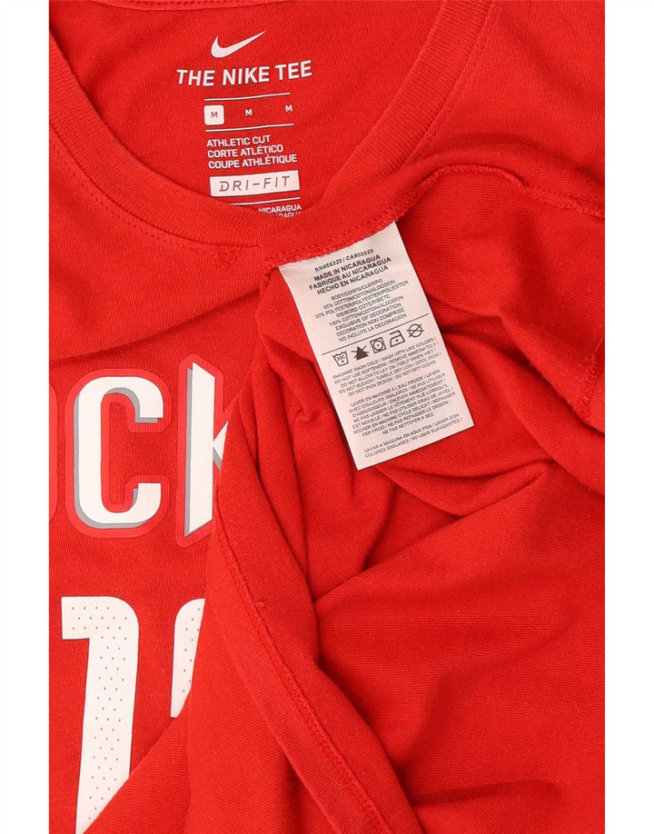 Nike Mens Houston Rockets Graphic T-Shirt Top Medium Red Cotton