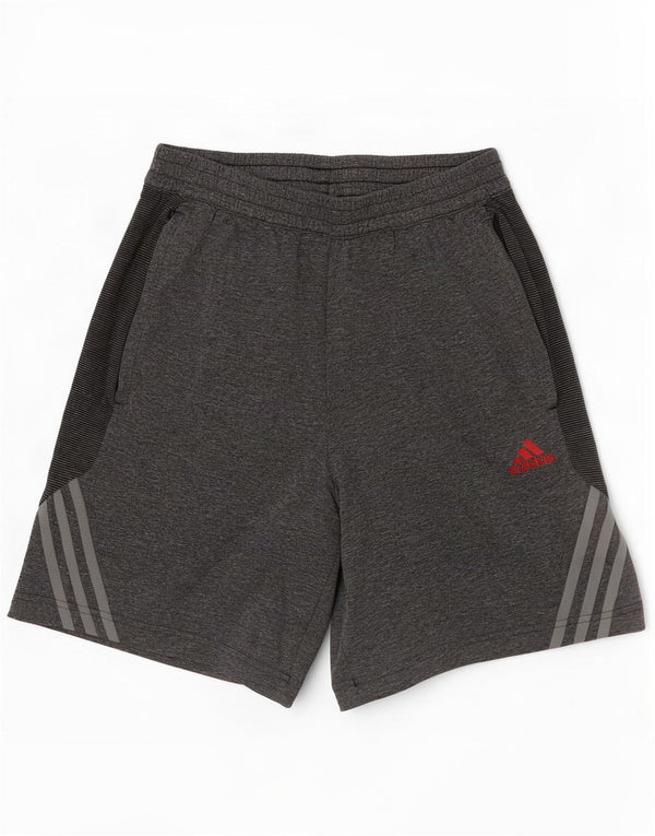 Adidas Mens Climacool Sport Shorts Small Grey Colourblock Polyester