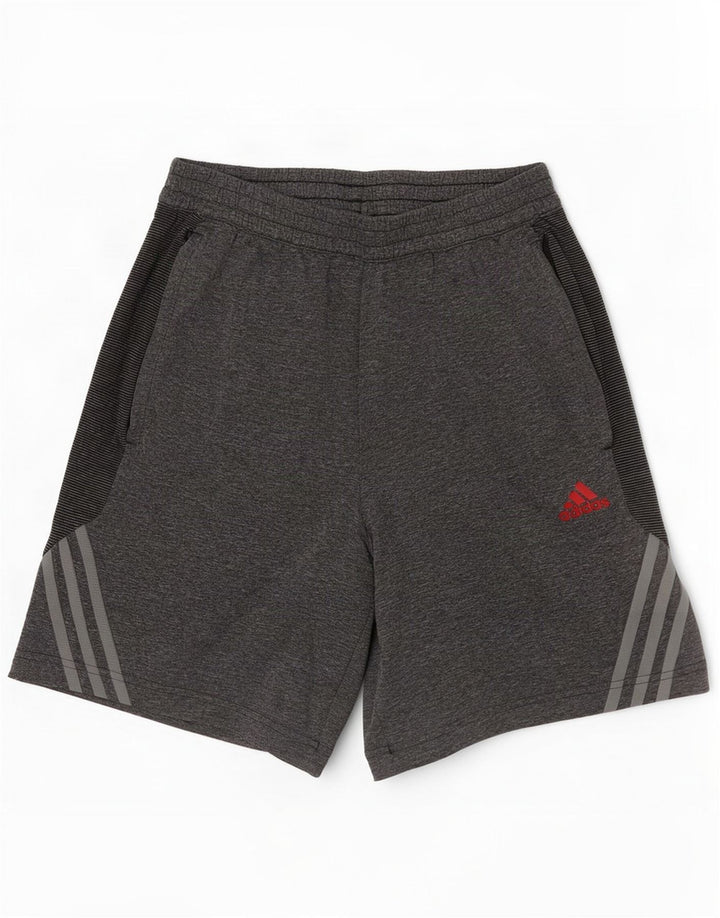 Adidas Mens Climacool Sport Shorts Small Grey Colourblock Polyester