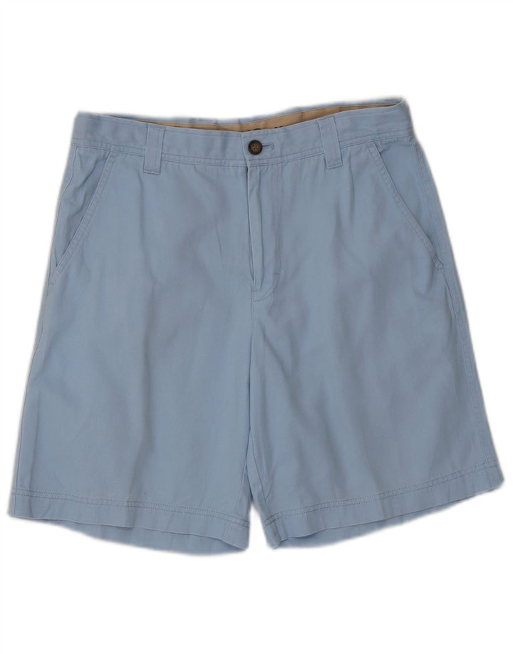 IZOD Mens Salt Water Chino Shorts W32 Medium Blue Cotton
