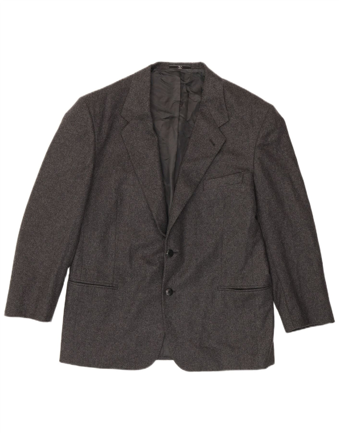 Valentino Mens 2 Button 2 Button Blazer Jacket IT 54 2XL Grey Virgin Wool