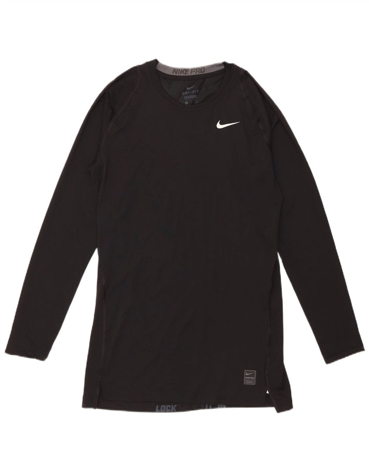 Nike Mens Dri Fit Top Long Sleeve XL Black Polyester