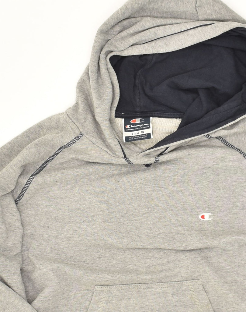 CHAMPION Mens Hoodie Jumper Small Grey Cotton | Vintage Champion | Thrift | Second-Hand Champion | Used Clothing | Messina Hembry 