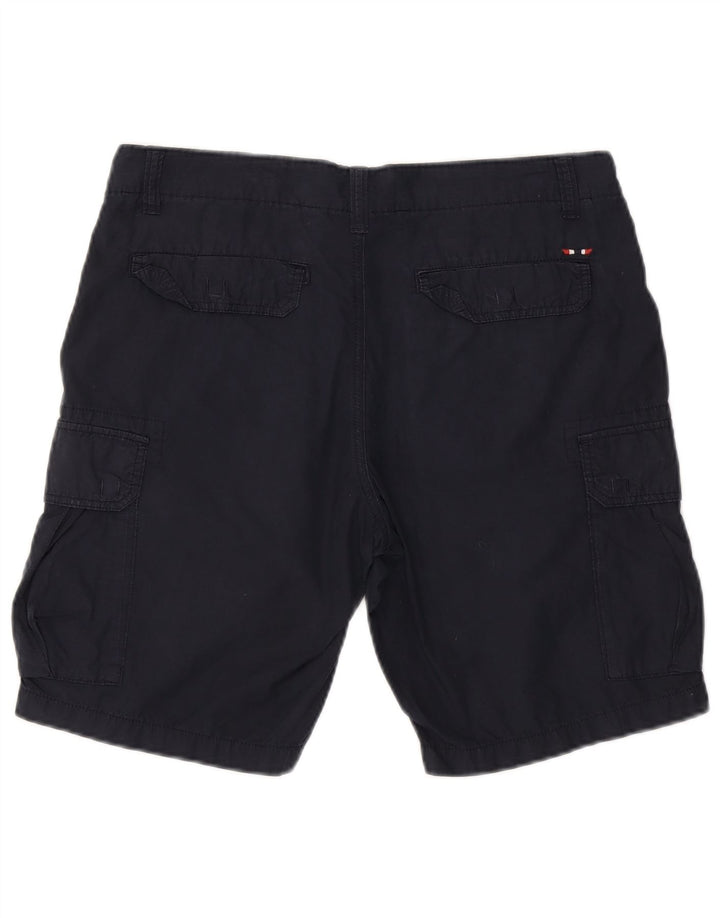 Napapijri Mens Cargo Shorts W33 Medium Navy Blue Cotton