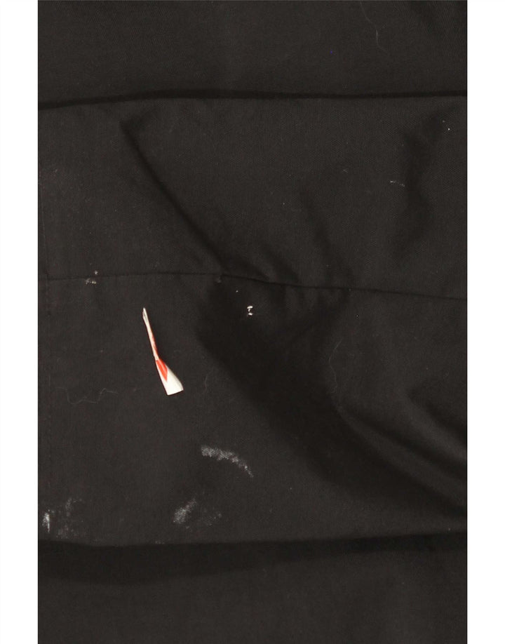 Fred Perry Mens Hooded Rain Jacket UK 38 Medium Black Nylon