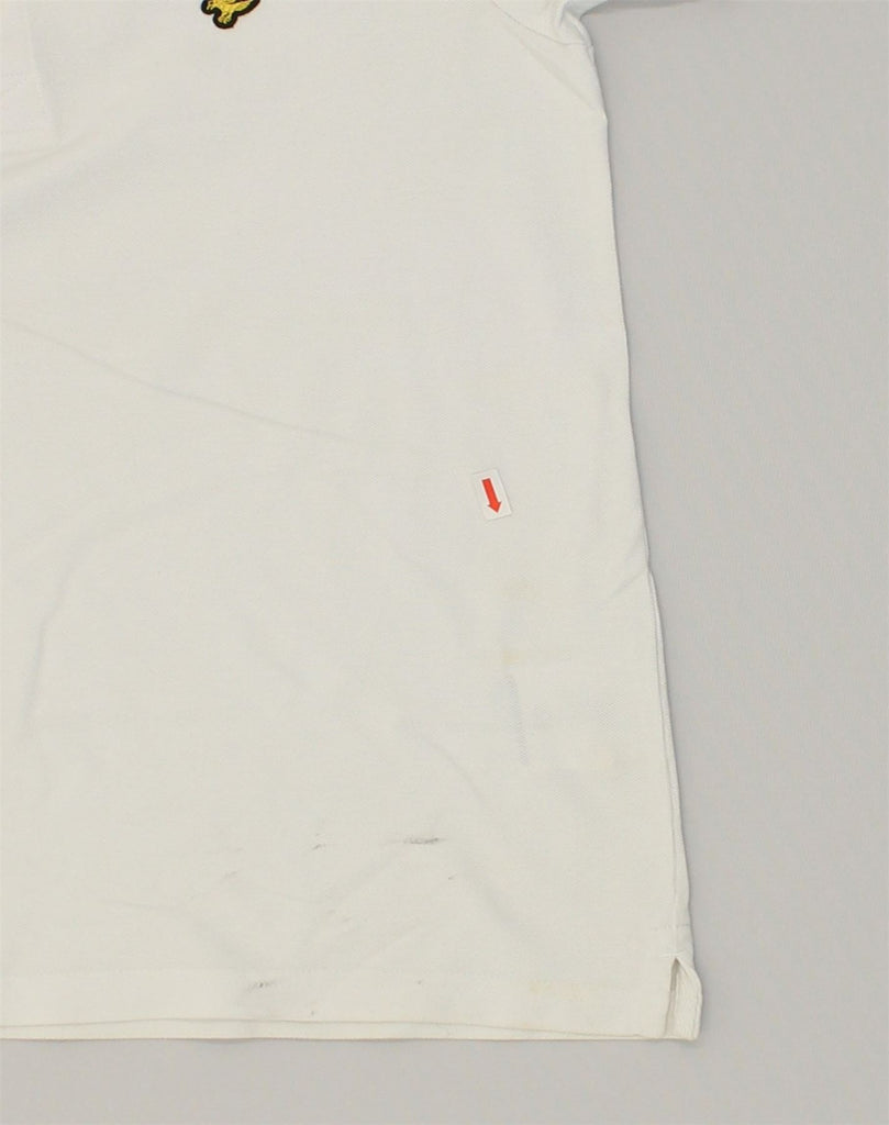 LYLE & SCOTT Mens Polo Shirt XS Off White Cotton | Vintage Lyle & Scott | Thrift | Second-Hand Lyle & Scott | Used Clothing | Messina Hembry 